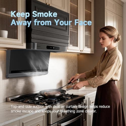 Arspura F1 16m/s Wall Mount Range Hood 30 Inch Non Make-Up Air Needed - Thumbnail 4