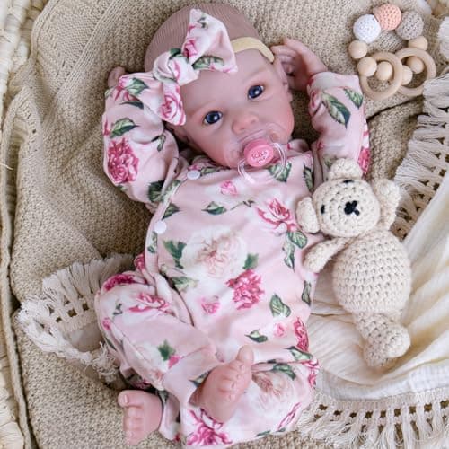 Milidool Realistic Reborn Baby Dolls Girl - 20 Inch Lifelike Real Life Newborn Baby Dolls with Poseable Body and Accessories for 3+ Year Old Girls Gifts, Pretend Play, Collection - Image 1