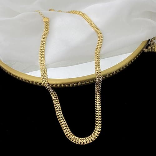 Alegend Titanium Steel (Not Rust, Resist Corruption, Easily Clean) 18K Gold Woven Bracelet with Adjustable Chain - A Must - Have Gift for Womentylish, Durable & Ideal Giftable Chain - Thumbnail 4