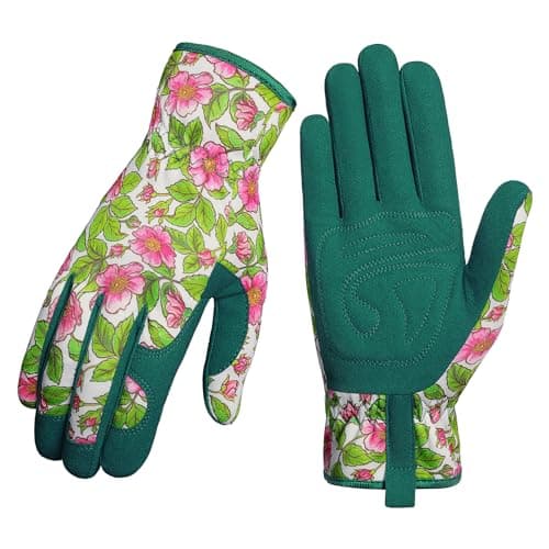 Pleneal Gardening Gloves for Women - Leather Garden Gloves Thorn Proof, Outdoor Protective Working Glove for Weeding - Image 1