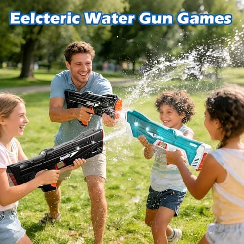 Skirfy 2 Pack Electric Water Guns for Adults Kids, Powerful Automatic Squirt Gun, High Powered Shooting, Strongest Auto Water Blaster, Long Range, Pool Water Toy Outdoor Game - Thumbnail 2