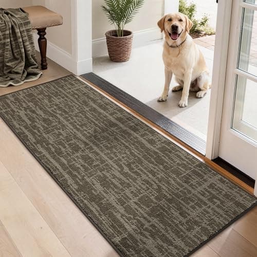 COSY HOMEER Door Mat 20" x 48" Non-Slip Washable Entryway Rug,Dirt Trapper Door Mat Indoor Entrance,Stain Resistant Absorbent Welcome Mats for Front Back Doormats and Wet Shoes,Light Brown - Image 1