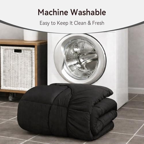 ABENE Mattress Topper King for Back Pain Relief, Extra Thick Mattress Pad Pillowtop, Soft Mattress Protector Cover with 8"-21" Deep Pocket, Overfilled Down Alternative Filling (Black, King) - Thumbnail 6