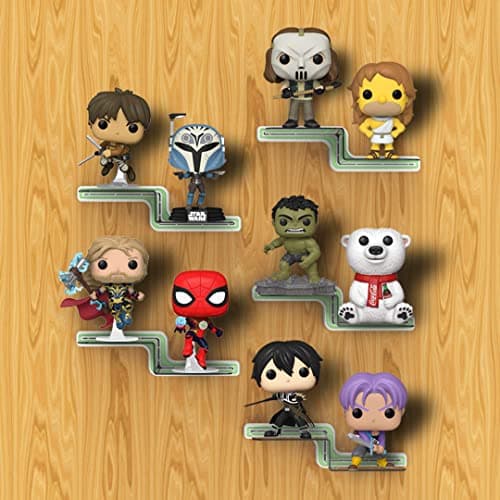 YODAR 5 Pack Clear Acrylic Organizers Shelves for Funko Pop Figures, Invisible Riser Display Shelf for Wall Storage Decor, Floating Display Ledge for Figures Stand Collection, Shining at night - Thumbnail 2