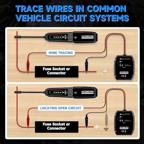 VSTM Wire Tracer Automotive Electrical Open & Short Finder, Circuit Breaker Finder, Circuit Tester, Fault Probe Cable Tracker, DC 6-42V Electrical Circuit Diagnostic Tool - Thumbnail 3