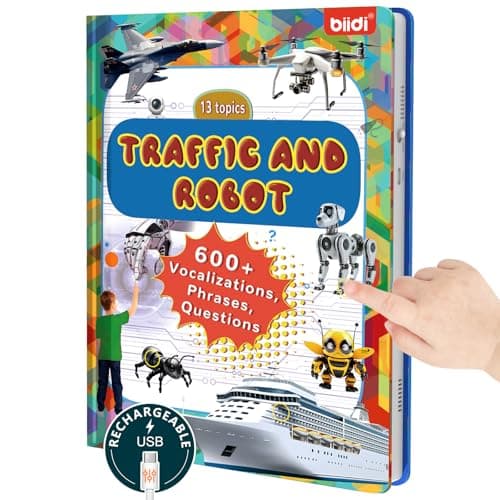 biidi English Talking Book,Interactive Word Sound Book Toddler 3-5,Sensory Autism Toy,Educational Learning Travel Toys for Boys Girls Birthday Gift for 3 4 5 6 Year Old Kids,with 13 Topics,600+ Sounds - Image 1