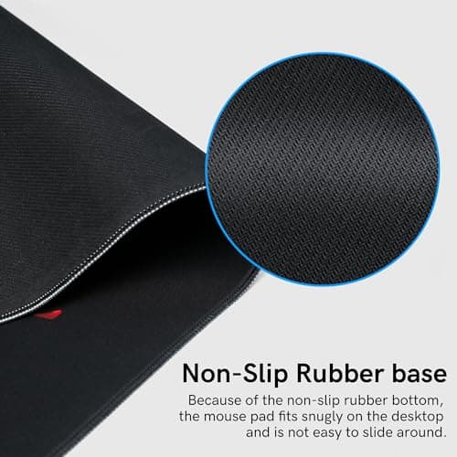 GMKWTL Large Gaming Mouse Pad for Desk, Black Plum Blossoms XXL Mouse Pad, 35.4x15.7 Inch, Waterproof, Non-Slip Rubber Base - Thumbnail 5