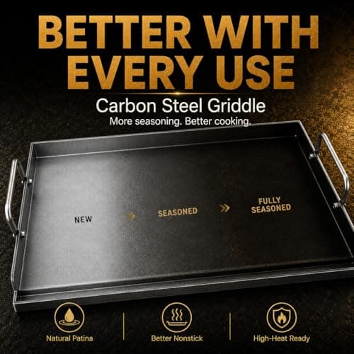 Hisencn Griddle for Gas Grill, Grill Flat Top Griddle, Stove Top Griddle for Gas Stove, 25” x 16” Grill Griddle for Weber, Blackstone, Charbroil and More, Heavy-Duty Grill Flat Top Griddle - Thumbnail 4