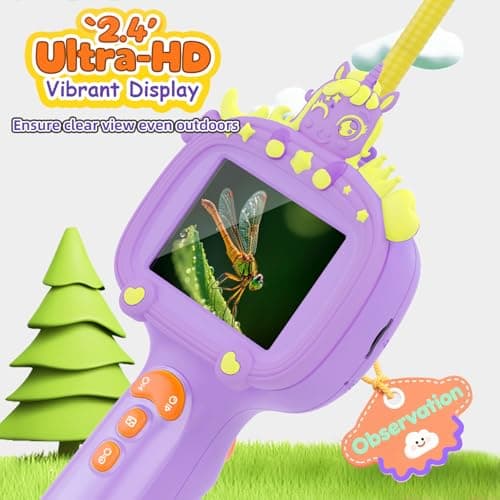 Borescope Snake Camera Endoscope with Light & Flexible Tube for Kids - Educational STEM Science Toy for Boys & Girls Ages 3-10, Birthday for Nature Exploration - Purple - Thumbnail 3