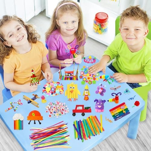 Itopstar Arts and Crafts Supplies Kit Craft Set for Kids-Art Supplies Kids Art Supplies for Preschool, Homeschool and Kindergarten DIY Crafting Projects - Thumbnail 3