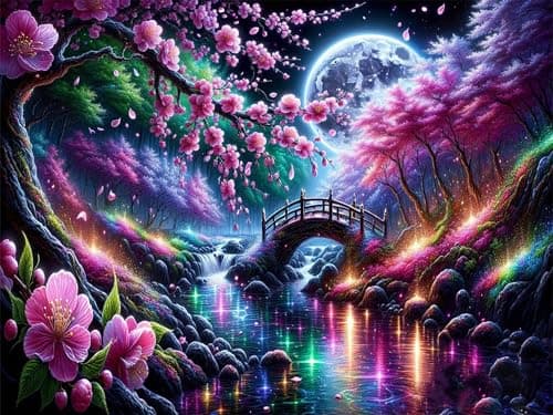 igoodom Paint by Numbers Kit for Adults Beginner, Landscape Adult Paint by Number Kits on Canvas, DIY Adults' Paint-by-Number Kits for Gift Home Wall Decor 16x12inch