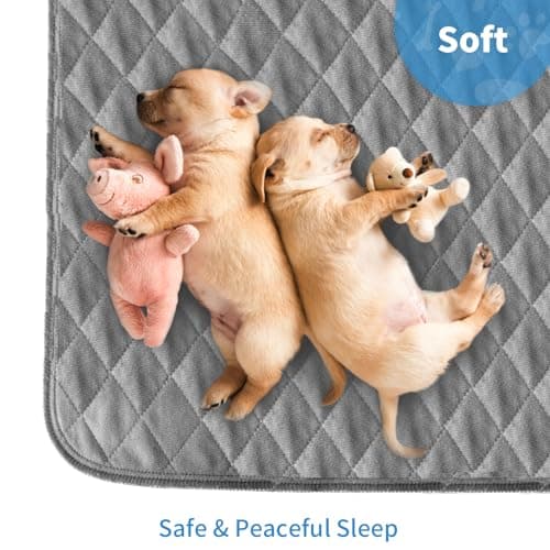 Washable Reusable Dog Pee Pads, 48"x65" Absorbent & Waterproof Puppy Training Pad for Crate, Playpen & Carpet, Large Potty Pads for Dogs, Cats & Small Pets - Thumbnail 5