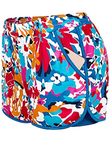 BLEVONH Shorts for Women Trendy Casual Summer Shorts for Women 2025 Workout Womens Summer Clothes Athletic Running Colorful Flower 3XL - Image 1