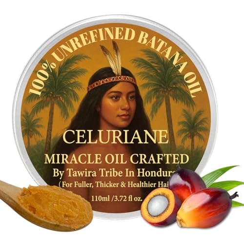 100% Raw Batana Oil for Hair Growth from Honduras for Dry, Damaged & Thinning Hair, Natural Hair Oil for Frizz, Split Ends, Deep Nourishment for Curly & Chemically Treated Hair, No Added Fragrance