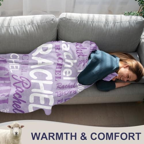 Corissy Ships Next Day, Personalized Blankets and Throws Custom Blanket with Name Customized Flannel Blanket for Kids Christmas Blanket Gifts for Teen Girls Boys - Thumbnail 3