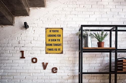 Carastora Funny Metal Bar Sign – Humorous Wall Decor for Home Bar, Man Cave, Garage or Patio – Vintage-Style Tin Sign for Drink Lovers – 8x12 Inch - Thumbnail 3