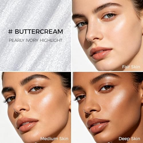 Exmiloo Multi-Use Cream Highlighter Stick for Face, Pearly Ivory Glow - Thumbnail 2