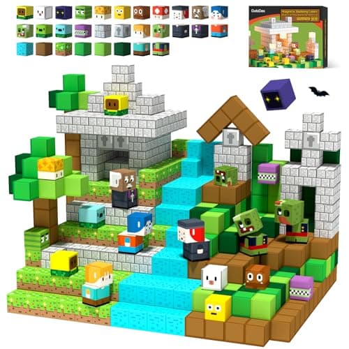 GobiDex Magnetic Blocks Kids Toys for Boys Girls 3+, Build MagWonder World with Zomblock Magnets Cubes, Upgraded STEM Game-Based Building Sensory Gift for Birthday - Image 1