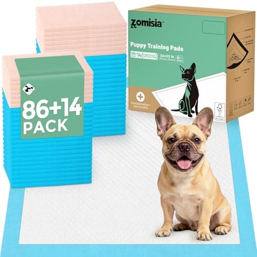 ZOMISIA Puppy Pee Pads with Health Monitoring 100 Count for Dogs 22" x 22" - 14 Color Changing Pee Pads with pH Indicator + 86 Dog Potty Training Pad, Odor-Control, Super Absorbent & Leak-Proof - Image 1