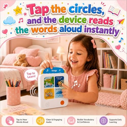 JAESITETER Screen-Free Learning Tablet, Phonics Talking Flash Cards, 84 Pages, 36 Themes, 2800+ Knowledge Points, 500+ Test Library, 300+ Thinking Training, Learning Educational Toy Kids 2-6 Gifts - Thumbnail 3
