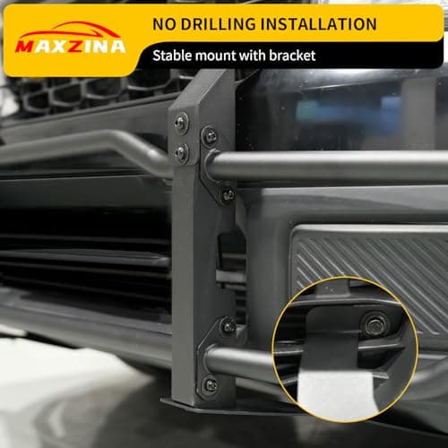 Maxzina Bull Bar Compatible with 2022-2024 Ford Maverick XLT (Not for 2025+) Front Bumper Carbon Steel Bolt-On Grill Bar Bumper Grille Brash Gurad for 2023 Maverick Accessories (Not for FX4 Package) - Thumbnail 4