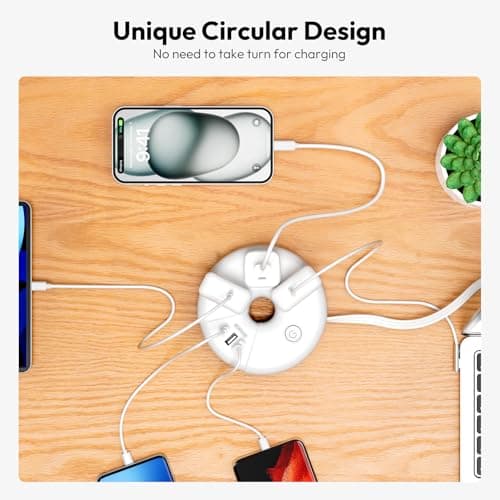 Travel Power Strip with USB Ports, NTONPOWER Cruise Approved Power Strip with 3 Outlet 3 USB(1 USB C), 5 ft Extension Cord, Compact for Indoor Home Office Dorm Room Cruise Essentials, White - Thumbnail 4