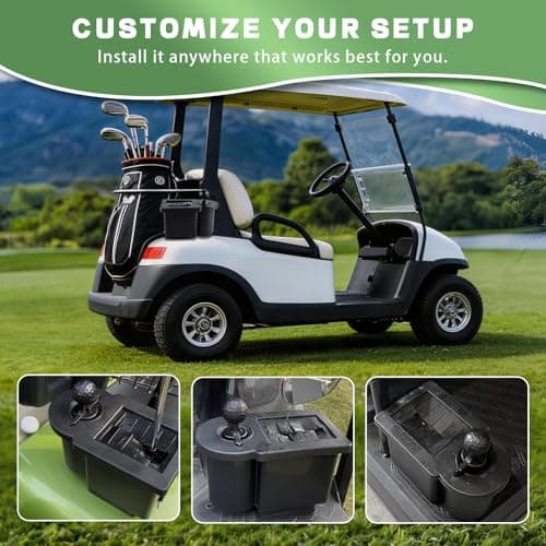 Golf Cart Ball Washer&Club Cleaner Kit, 2-in-1 Golf Ball Cleaner & Golf Club Cleaner, Detachable OEM Replacement for EZGO, Club Car, Yamaha Golf Cart Accessories | Fathers Day Gifts - Thumbnail 4