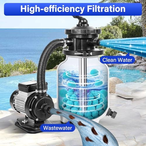TIXANF Pool Filter Balls for Sand-Filter,Eco-Friendly Fiber Filter Media for Swimming Pool Sand Filters,3.1 Lbs Reusable Sand Filter Ball for Pool Cleaning(Equals 100 lbs Pool Filter Sand) - Thumbnail 2
