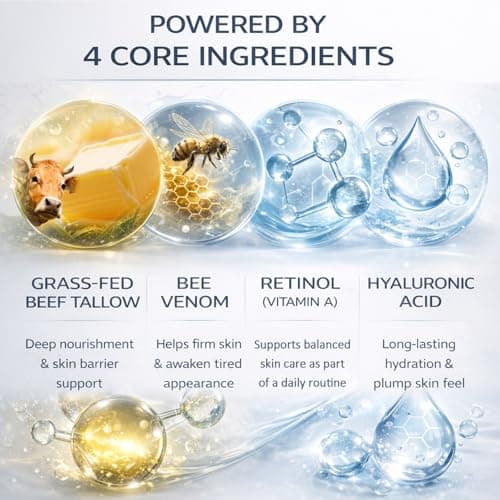 Ahgmeside 8-in-1 Face Cream for Men,Anti-Aging Daily Moisturizer with Hyaluronic Acid & Shea Butter,Helps Smooth Wrinkles & Reduce Puffiness, Lightweight Men's Formula, 1.7 oz - Thumbnail 3