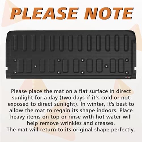 TripleAliners Truck Mat Compatible with 2019-2023 Ford Ranger Accessories, Tailgate Mat Custom Fit All Weather Protection Pickup Liner - Thumbnail 2