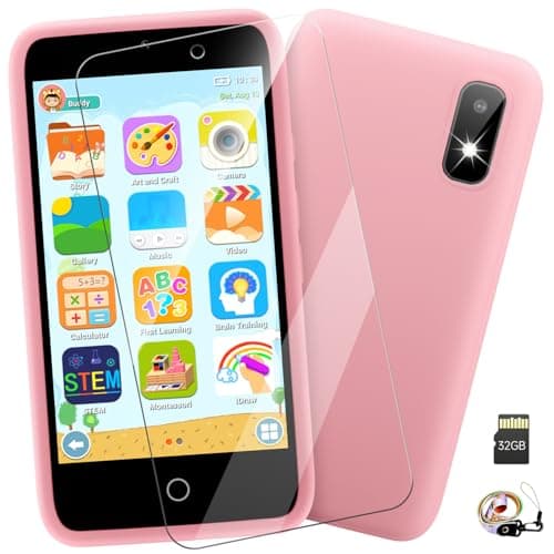Kids Smart Phone 3.97" Touchscreen, Dual Camera Learning Toy for Ages 3-12
