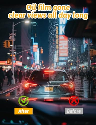 Kingvo Car Glass Cleaner Spray, Windshield Washer Fluid,Car Window Cleaner Auto Detailing Supplies Shower Door Water Spot Remover Washing Kit,100g - Thumbnail 5