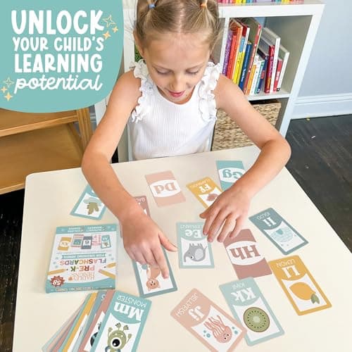 Hadley Designs Alphabet Flash Cards for Toddlers 1-3 - Preschool Learning Activities, Number Color Shapes & ABC Flash Cards for Toddlers 1-3, Daycare Essentials, Homeschool Supplies, Kids Easter Gifts - Thumbnail 4