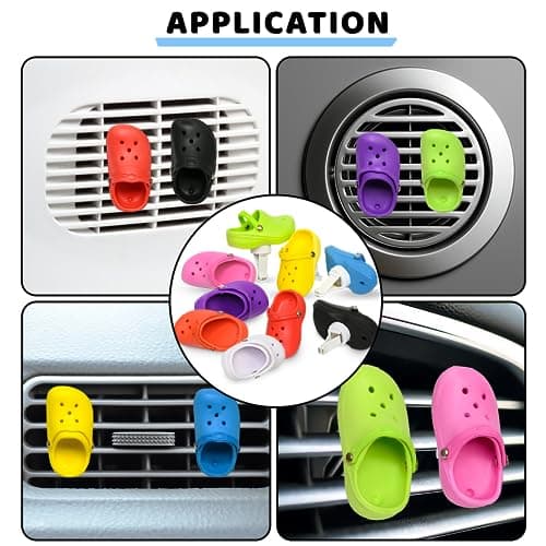 ZJCAHXJ 1 Pack Cute Car Air Freshener,Shoe Shape Cars Vent Clips with 2PCS Refills Solid Fragrance Replacement Pads Car Decor Perfume Clip Cars Interior Accessories for Men/Women（Pink） - Thumbnail 6