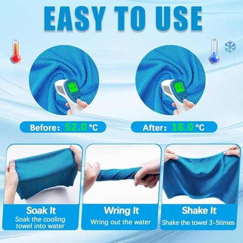 LSLCQW 4 Pack Cooling Towels (40"x12"), Cooling Towels for Neck and Face, Gym Towel for Working Out, Soft Breathable Microfiber Ice Towel for Yoga Sport Running (Pink, Green, Light Gray, Light Blue) - Thumbnail 3