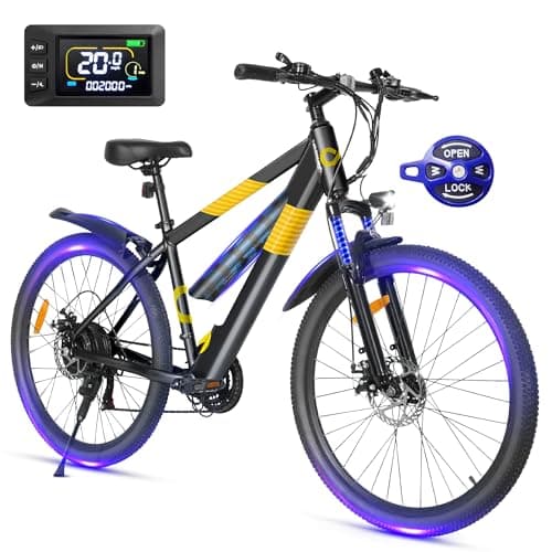 MULTIJOY Electric Bike for Adults,26" E-Bike with 700W Peak Motor 21-Speed,Up to 50 Miles Removable Battery,Front Fork Suspension Dual Disc Brakes,Ebikes for Adults Commute Mountain Beach All Terrain