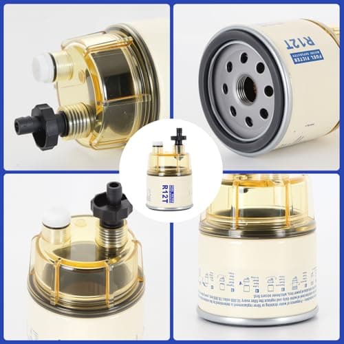 AUIVERED R12T Fuel Filter Water Separator with Collection Bowl- Replaces# S3240 R12T 120AT 18-7987 NPT ZG1/4-19 Automotive Parts with Fitting - Thumbnail 5