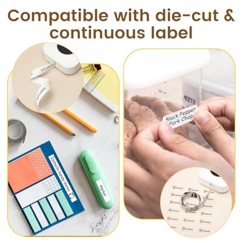 Phomemo Label Maker, D30 Bluetooth Mini Label Maker Machine, Small Portable Thermal Printer Rechargeable for Home School Classroom Teacher Supplies Office Labeler Wide Format Plotter Printers - Thumbnail 4
