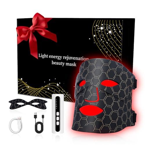 Snomd Red Light Therapy Mask for Face - FDA-Cleared Portable LED Mask with 7 Colors & Near-Infrared, Remote & 3 Timers, Comfort Eye Pads for Anti-Aging, Wrinkles, Acne, Cordless for Home Travel - Image 1