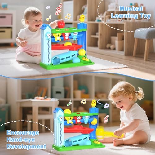 Ussybaby Hammer Toddler Musical Toys, Light-Up Baby Musical Toy for 1-2 Year Old Boys & Girls,STEM Educational Toy with English & Spanish, for Ages 6-9,9-12,12-18,18-24+ Months - Thumbnail 5
