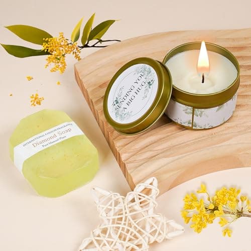 Mother's Day Gift Basket for Women, 11-Piece Self Care Spa Gift Set with Cozy Blanket in Elegant Gift Box, Thinking of You, Get Well Soon and Sympathy Gifts for Mom, Wife, Sister - Thumbnail 6