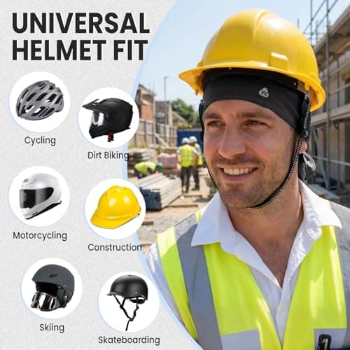 YANIKY Bandana Skull Cap with Neck Flap,Value Set Helmet Liner for Motorcycle Cycling Construction, Cooling Breathable Do Rag - Thumbnail 6