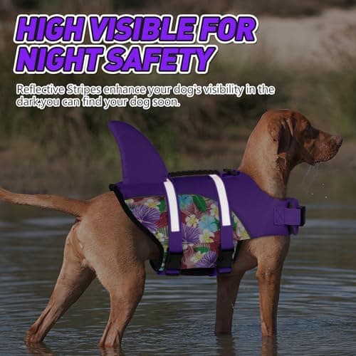 Doglay Dog Life Vest - Cute Shark Design With Superior Buoyancy and Rescue Handle, Adjustable for Boating and Swimming, Ripstop Pet Flotation Jacket for Small Medium Large Dogs - Thumbnail 5