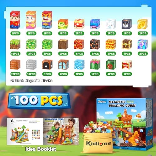 Magnetic Blocks Building Toys, Mine Magnet World Game Set for Kids Ages 4-8 5-7 6-8, STEM Sensory Magnetic Toys for Toddlers, Gift for 3+ Year Old Boys Girls - Thumbnail 5