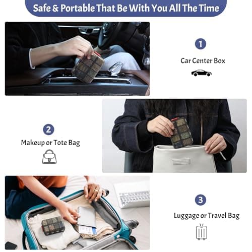 Foldable Weekly Pill Organizer 2 Times a Day with 2 Extra Compartments - Etched Label - Portable 7 Day AM PM Medicine Box, Week Daily Travel Pill Case Holder for Meds, Vitamin, Supplement, Clear Black - Thumbnail 6