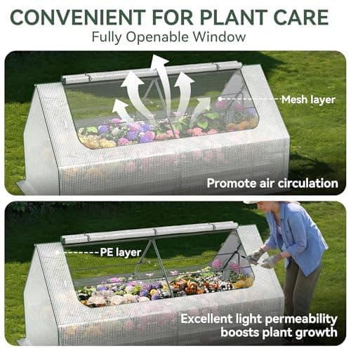 Lineware Raised Garden Bed with Self-Watering System, 6x3x1 ft Elevated Planter Boxes Outdoor with PE Cover, Galvanized Raised Beds for Gardening,Vegetables,Flowers, Backyard, Patio - Thumbnail 5