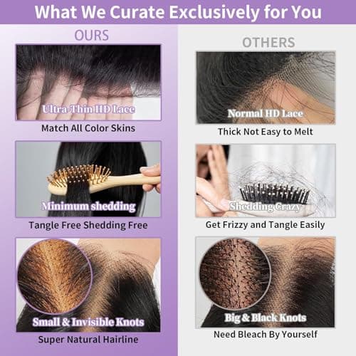 DAFIY 100% Human Hair High-temperature Verification,13x6 Body Wave Lace Front Women Wigs 200 Density Glueless Natural Color 28 Inch,Free Mystery Random Jewelry Pack(order from buy-one-get-one-page) - Thumbnail 4