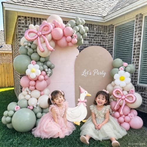 Roveair Goose Balloons Arch Kit Bow Goose Baby Shower Party Decoration - Thumbnail 2