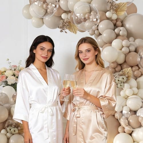 Neutral Balloon Arch Kit, 126Pcs Nude Tan Beige Sand White Clear Balloons for Boho Baby Shower Gender Reveal Bridal Shower Wedding Birthday Party Decorations - Thumbnail 4
