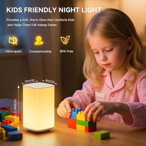 Auxmir Baby Night Light for Nursery, White 4000mAh Rechargeable Night Light with Remote & Touch Control, Dimmable Soft White Light, 256 RGB Colors, Timer for Nursing, Diaper Changes, Kids Bedroom - Thumbnail 3